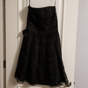 White House Black Market NEW strapless black dress
